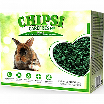 CHIPSI CAREFRESH Chipsy Care Fresh Forest Green Наполнитель бумажный зеленый для мелких домашних животных 5л