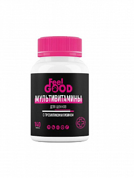 FeelGOOD Мультивитамины для щенков с пребиотиком и лизином 140 таблеток