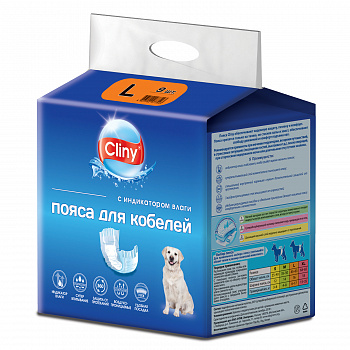 Экопром Cliny K216 Пояса для кобелей L 9шт