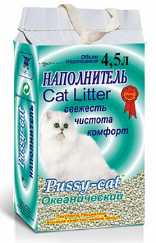 Pussy-cat Океанический Наполнитель впитывающий 4,5л*2,8кг (зеленый)